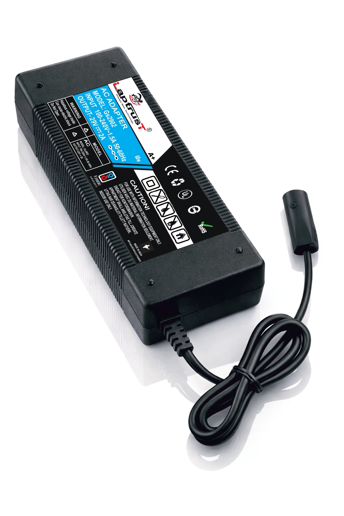 LAPTRUST 29V 2A Recliner Sofa Power Adapter | Electric Recliner Charger | BIS Approved | Universal Recliner Power Supply with 2-Pin Connection