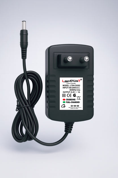8.4V 1A Lithium Battery Charger - Made In India - Laptrust