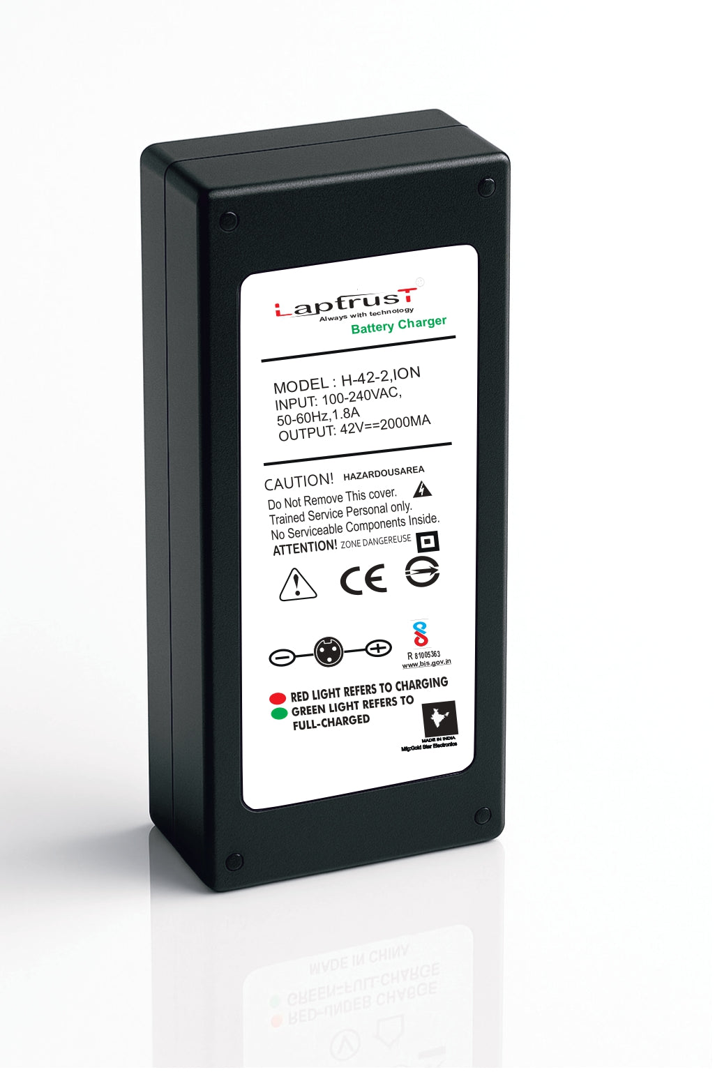 LAPTRUST 42V 2A CHARGER FOR E-HOVERBOARD