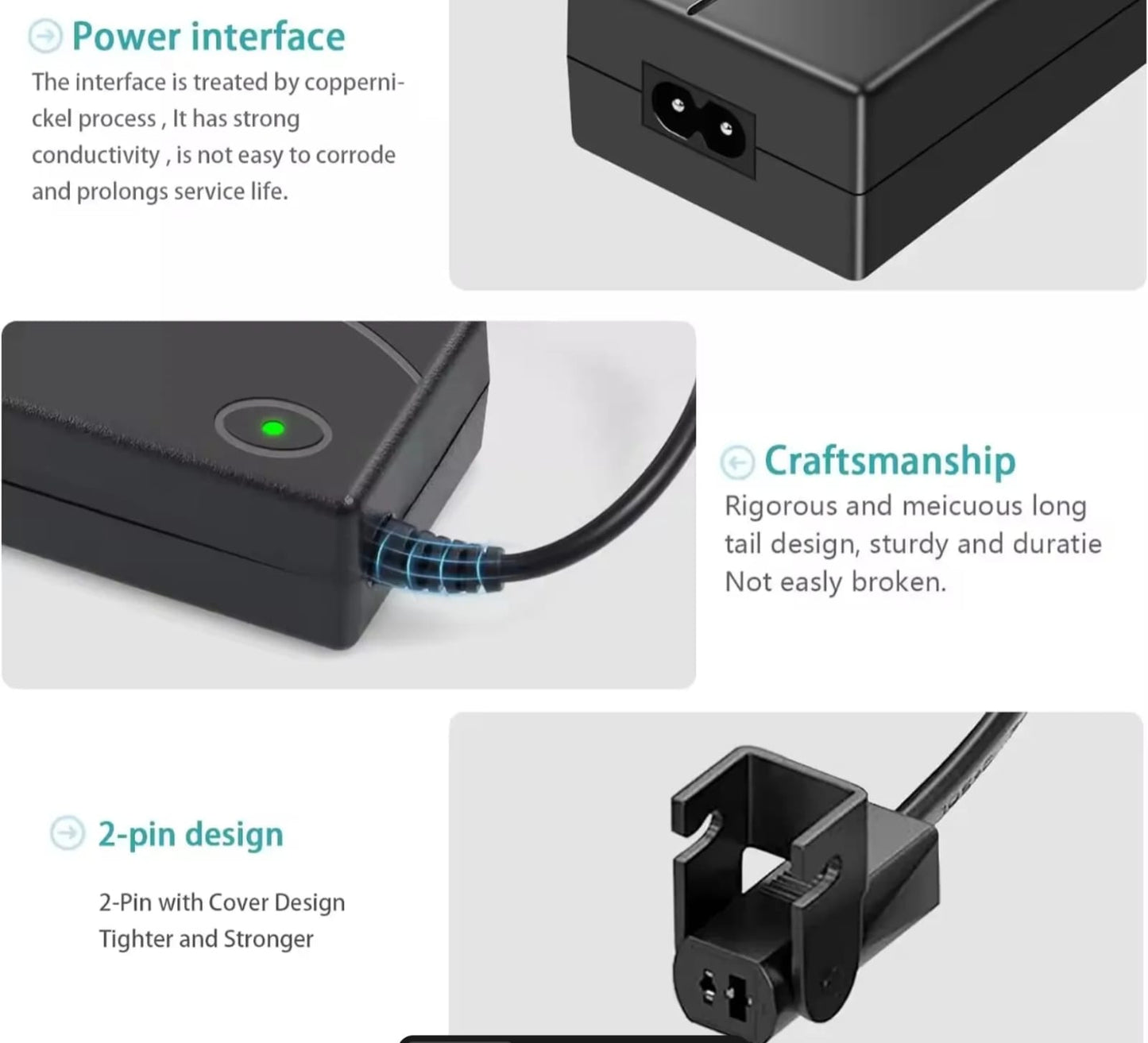 LAPTRUST 29V 2A Recliner Sofa Power Adapter | Electric Recliner Charger | BIS Approved | Universal Recliner Power Supply with 2-Pin Connection